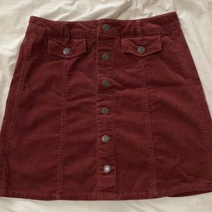 Corduroy mini skirt